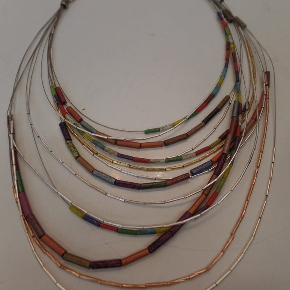 Chicos Multi Strand (14) Beaded Necklace adj 16" - Picture 7 of 12